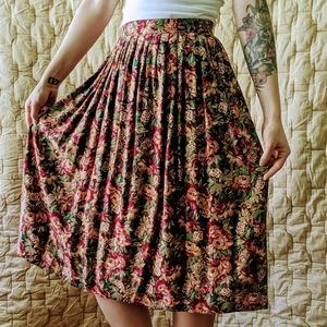 vtg floral midi skirt